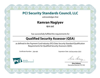 Kamran Nagiyev's QSA Certificate